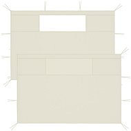 Side walls for party tent with windows 2 pcs cream 3070425 - Tent Wall
