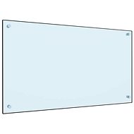 Kitchen panel white 90×50 cm tempered glass - Kitchen Backsplash