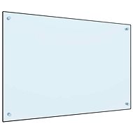 Kitchen panel white 90×60 cm tempered glass - Kitchen Backsplash