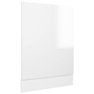Dishwasher panel white high gloss 45×3×67 cm chipboard 802559 - Dishwasher Panel