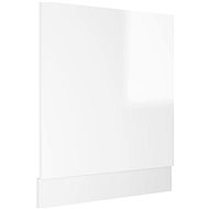 Dishwasher panel white high gloss 59,5×3×67 cm chipboard 802567 - Dishwasher Panel