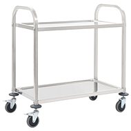 2 tier kitchen trolley 87×45×83,5 cm stainless steel - Food Serving Trolley