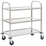 3 tier kitchen trolley 87×45×83,5 cm stainless steel - Food Serving Trolley