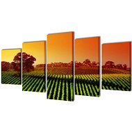Set of paintings, print on canvas, field, 100×50 cm 241580 - Painting