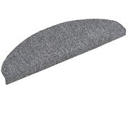 Self-adhesive stair treads 15pcs needle-punched 65x21x4cm light grey - Stair Treads