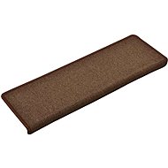Carpet stair treads 15 pcs 65 × 25 cm brown - Stair Treads