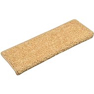 Carpet stair treads 15 pcs 65 × 25 cm beige - Stair Treads