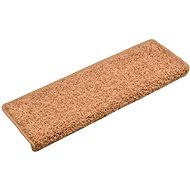 Carpet stair treads 15 pcs 65 × 25 cm brown - Stair Treads