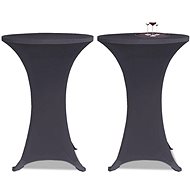 Stretchable table cover 2 pcs 80 cm anthracite - Table Cover