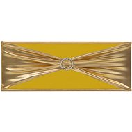 Elastic chair sashes 25 pcs with diamond buckle gold - Table Cover