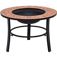 Terracotta mosaic fireplace 68 cm ceramics - Fireplace