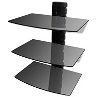 3-level wall shelf for DVDs black - Shelf