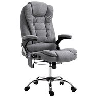 Office Chair, Grey Polyester - Office Armchair