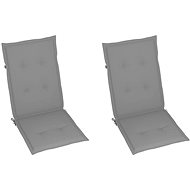 Cushions for garden chairs 2 pcs, grey, 120x50x3 cm - Cushion