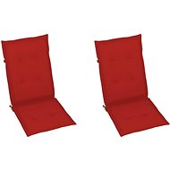 Cushions for garden chairs 2 pcs, red, 120x50x4 cm - Cushion