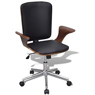 Bentwood Swivel Office Chair with Leatherette Upholstery - Office Chair