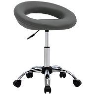 Working Chair on Castors, Grey Faux Leather - Workshop Chairs 
