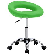 Working Chair on Castors, Green Faux Leather - Workshop Chairs 
