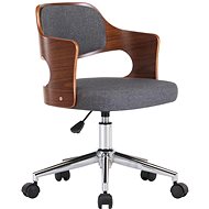 Swivel Office Chair, Grey Bentwood and Textile - Office Chair