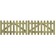 Fence gate slatted 2-leaf impregnated wood 300 × 80 cm - Fence Gate