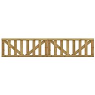 Garden 2-leaf slatted gate impregnated pine 150x60 cm - Fence Gate