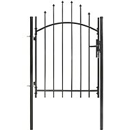 Garden gate steel 1 × 1,75 m black - Fence Gate