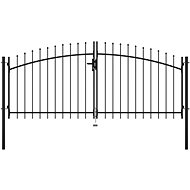 Double-leaf gate with spikes 300 × 150 cm - Fence Gate