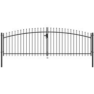 Double-leaf gate with spikes 400 × 150 cm - Fence Gate