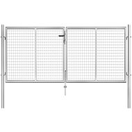 Garden gate galvanized steel 306 × 150 cm silver - Fence Gate
