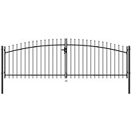 Double-leaf fence gate with spikes 400 × 200 cm - Fence Gate
