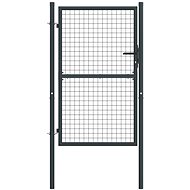 Mesh garden gate galvanized steel 100 × 200 cm grey - Fence Gate