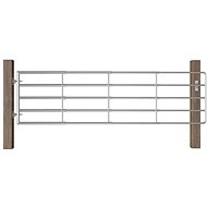 Pasture gate steel 5 bars (115-300) × 90 cm silver - Fence Gate