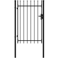 Garden gate with spikes steel 1 × 1,5 m black - Fence Gate