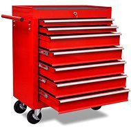 Red workshop tool trolley 7 drawers - Tool trolley