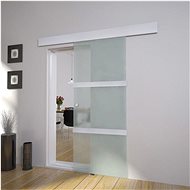 Sliding door glass and aluminium 178 cm silver - Interior Door