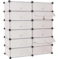 Shoe organiser with 12 compartments, white - Shoe Rack
