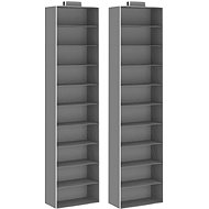 Hanging clothes organizer 2 pcs with 10 shelves textile - Shoe Rack