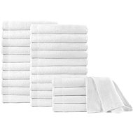 Towels 25 pcs cotton 350 g/m2 70 × 140 cm white - Bath Towel