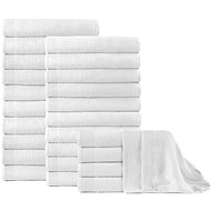 Towels 25 pcs cotton 350 g/m2 100 × 150 cm white - Bath Towel