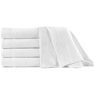 Towels 5 pcs cotton 450 g/m2 70 × 140 cm white - Bath Towel