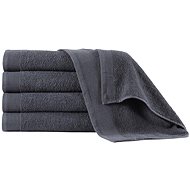 Towels 5 pcs cotton 450 g/m2 70 × 140 cm anthracite - Bath Towel