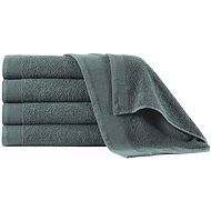 Towels 5 pcs cotton 450 g/m2 70 × 140 cm green - Bath Towel