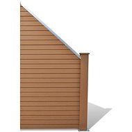 Fence piece WPC 105 × (105-185) cm brown - Fence Components