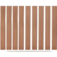 Replacement fence boards 9 pcs WPC 170 cm brown - WPC Picket