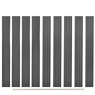 Replacement fence boards 9 pcs WPC 170 cm grey - WPC Picket