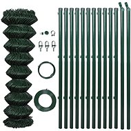 Wire mesh with posts steel 0,8 × 15 m green - Wire Mesh