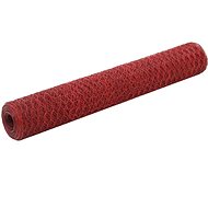 Fencing for chicken coop PVC layer steel 25 × 1 m red - Wire Mesh