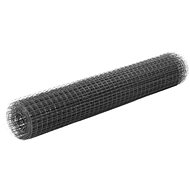Fencing for chicken coop PVC steel layer 25 × 1 m grey - Wire Mesh
