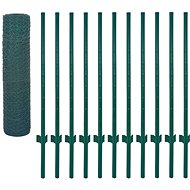 Wire fence with posts steel 25 × 0,5 m green - Metal Fence
