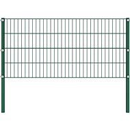 Fence piece with posts iron 1,7 × 0,8 m green - Fence Components